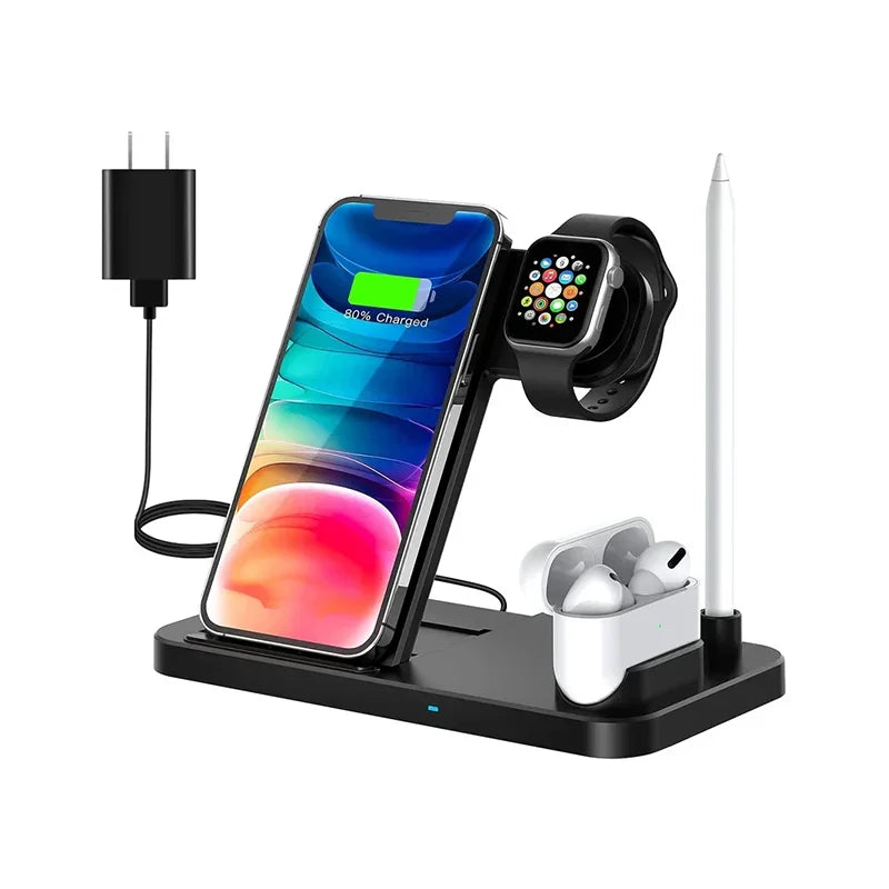Wireless Charging Station - 4 in 1 Wireless Charger Charging Stand