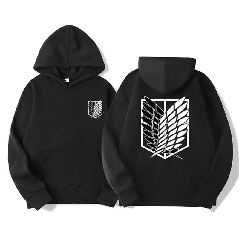 Japan Attack on Titan Men's Hoodie Anime Hoodies Men Women Streetwear Pullover Harajuku Shingeki no Kyojin Hoodies Sweatshirt