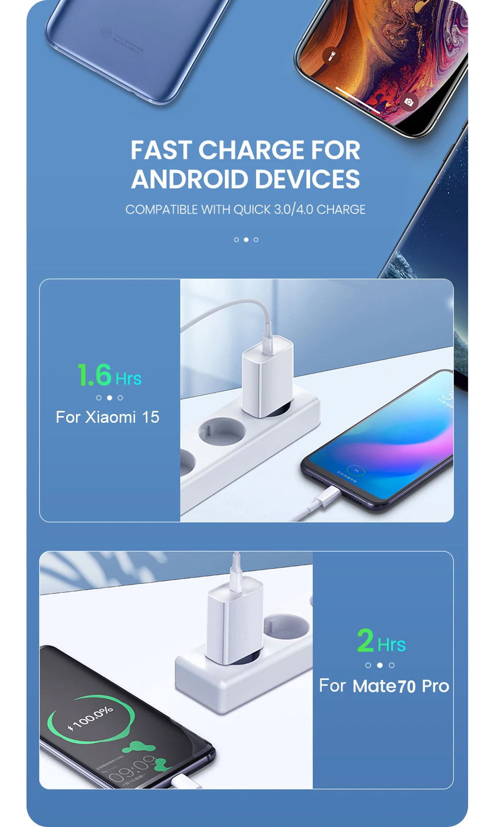 For iPhone 40W PD Phone Charger For iPhone 11 12 13 14 15 16 17 Pro Max 16 Plus 17 Air iPad Fast Charging Type C Cable Charger
