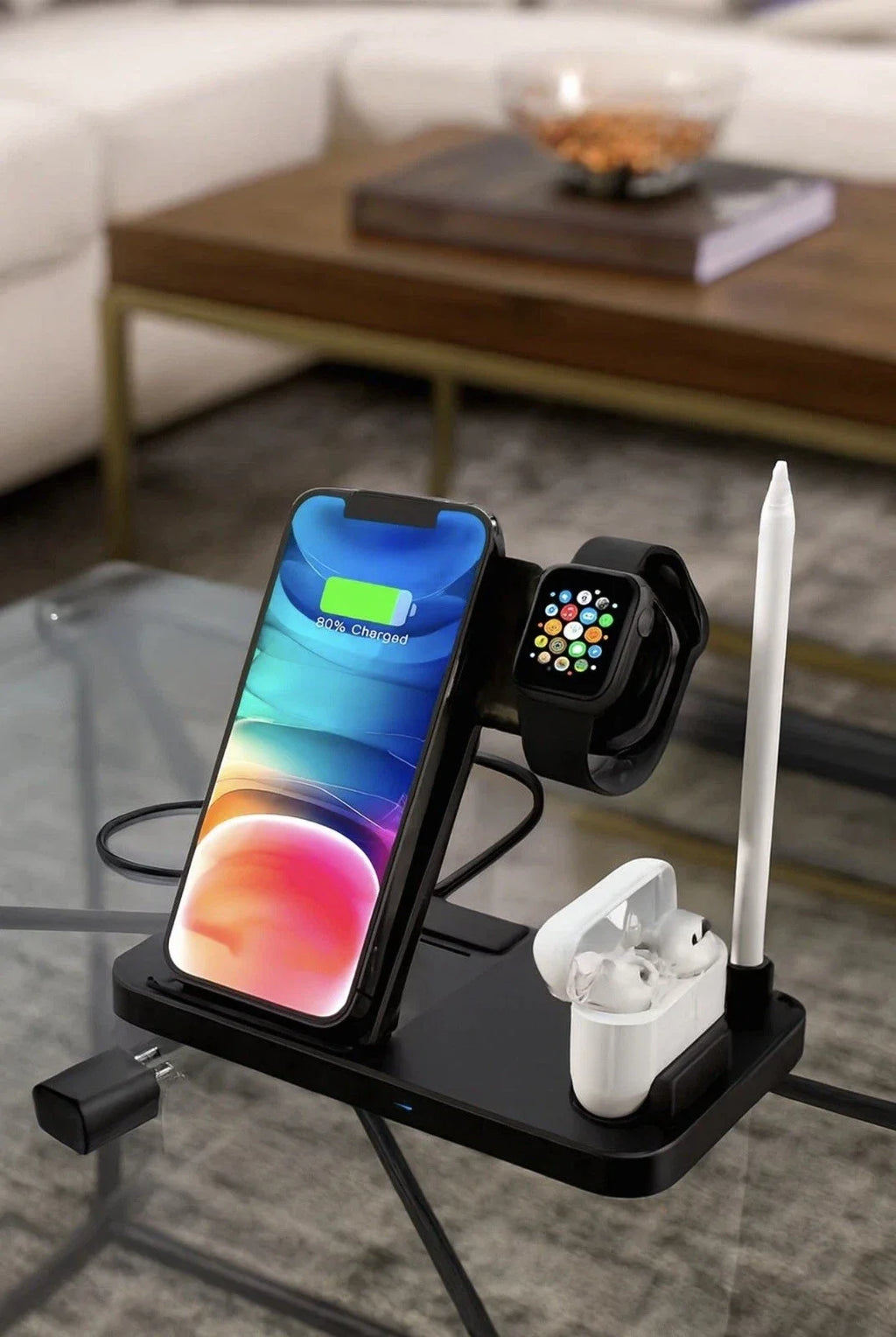 Wireless Charging Station - 4 in 1 Wireless Charger Charging Stand