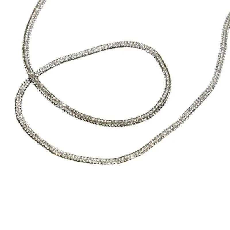 5/10/20/30 Yards Rhinestone Rope Glitter Crystal Tube Cord Trim String Diy Jewelry Bag Hoodies Trouser Replacement Drawstring