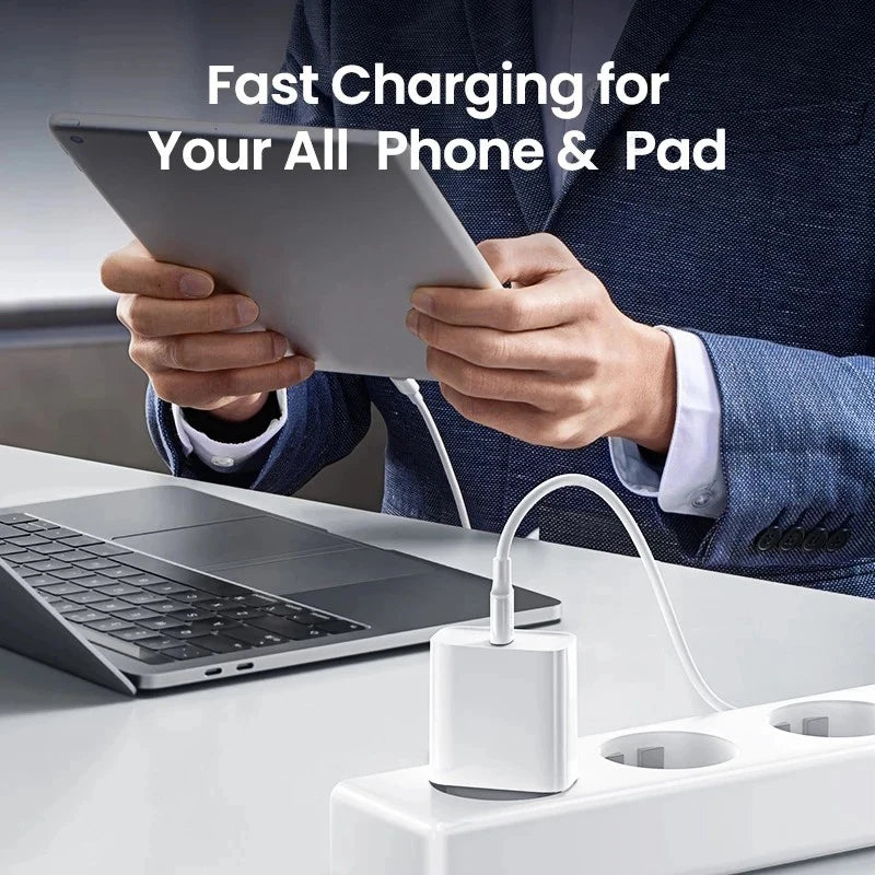 For iPhone 40W PD Phone Charger For iPhone 11 12 13 14 15 16 17 Pro Max 16 Plus 17 Air iPad Fast Charging Type C Cable Charger