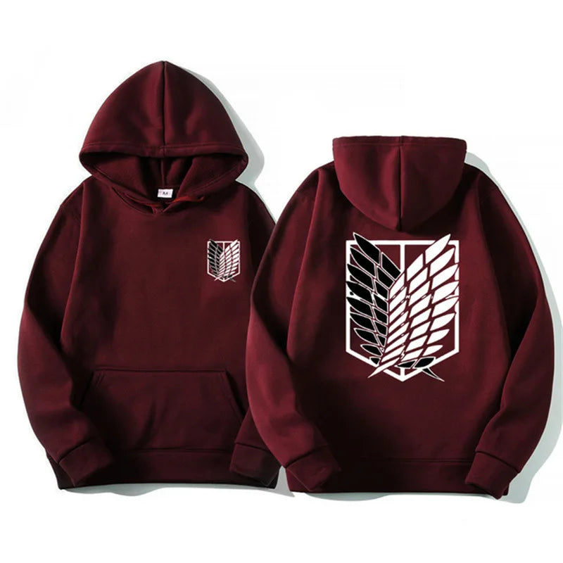 Japan Attack on Titan Men's Hoodie Anime Hoodies Men Women Streetwear Pullover Harajuku Shingeki no Kyojin Hoodies Sweatshirt