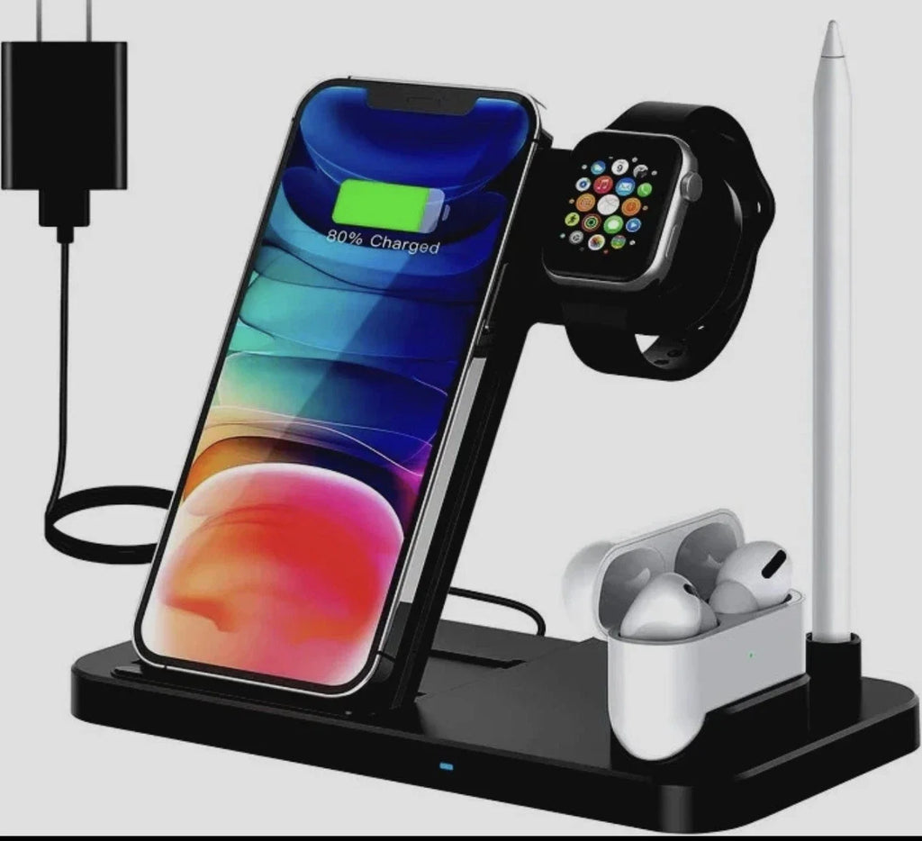 Wireless Charging Station - 4 in 1 Wireless Charger Charging Stand