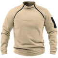 Men's Tactical Hoodies Fleece Windproof Side Zipper Jacket Sweatshirt Spring Autumn Standing Collar Casual Pullover Outdoor Tops
