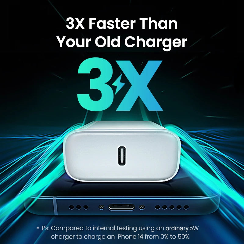 For iPhone 40W PD Phone Charger For iPhone 11 12 13 14 15 16 17 Pro Max 16 Plus 17 Air iPad Fast Charging Type C Cable Charger