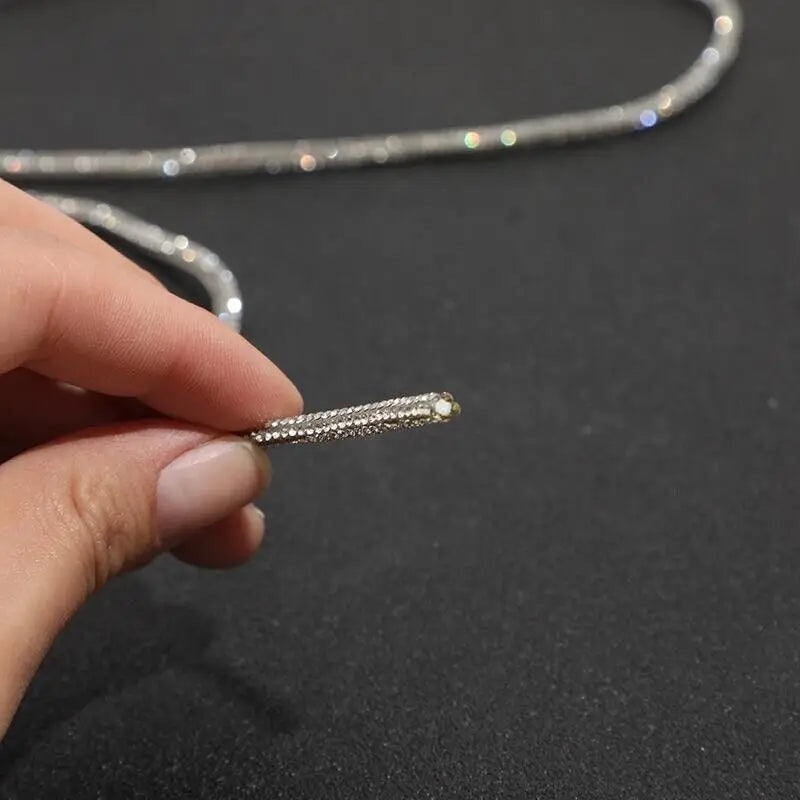 5/10/20/30 Yards Rhinestone Rope Glitter Crystal Tube Cord Trim String ...