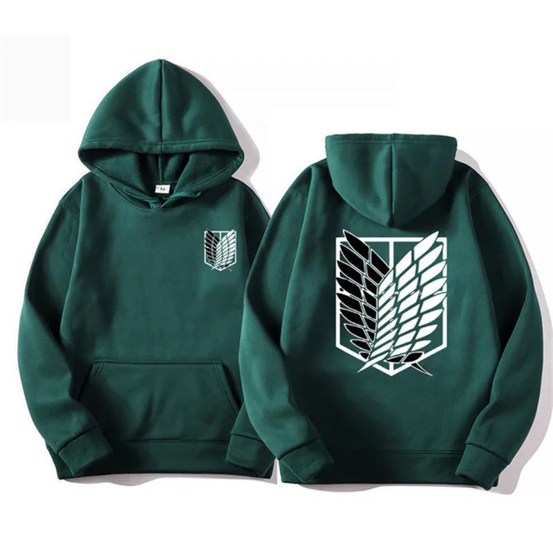 Japan Attack on Titan Men's Hoodie Anime Hoodies Men Women Streetwear Pullover Harajuku Shingeki no Kyojin Hoodies Sweatshirt