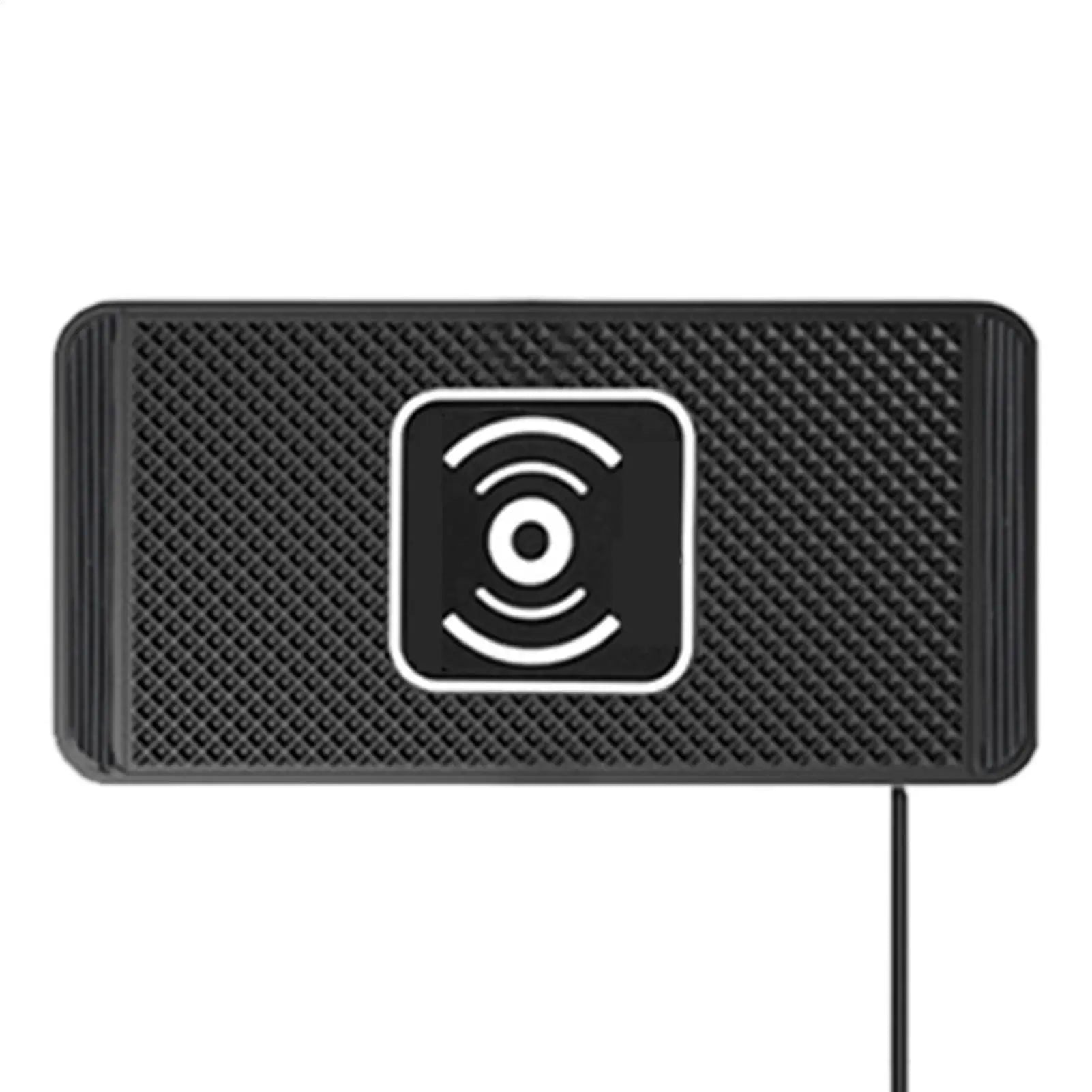 Wireless Phone Charger Wireless Car Charger Pad For Car 39 Inch Cable Automatic Sensing Non-Slip Charging Mat For Phone Vehicle