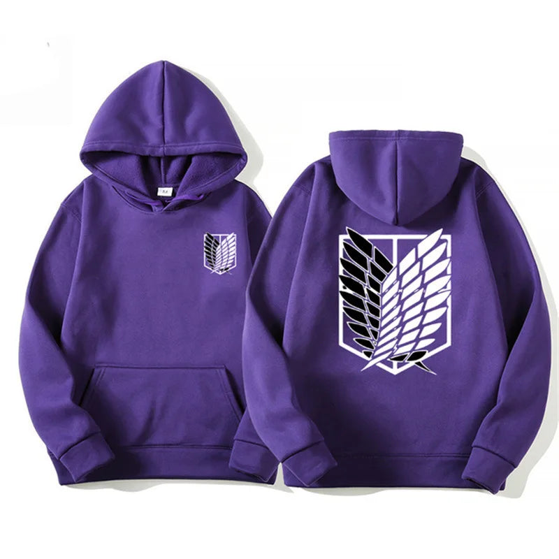 Japan Attack on Titan Men's Hoodie Anime Hoodies Men Women Streetwear Pullover Harajuku Shingeki no Kyojin Hoodies Sweatshirt