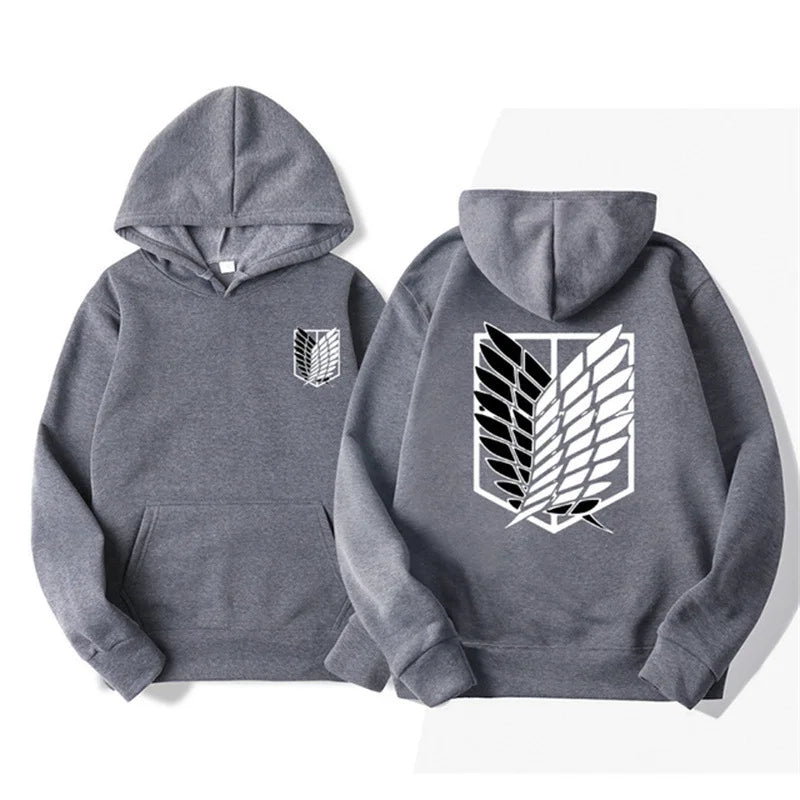 Japan Attack on Titan Men's Hoodie Anime Hoodies Men Women Streetwear Pullover Harajuku Shingeki no Kyojin Hoodies Sweatshirt