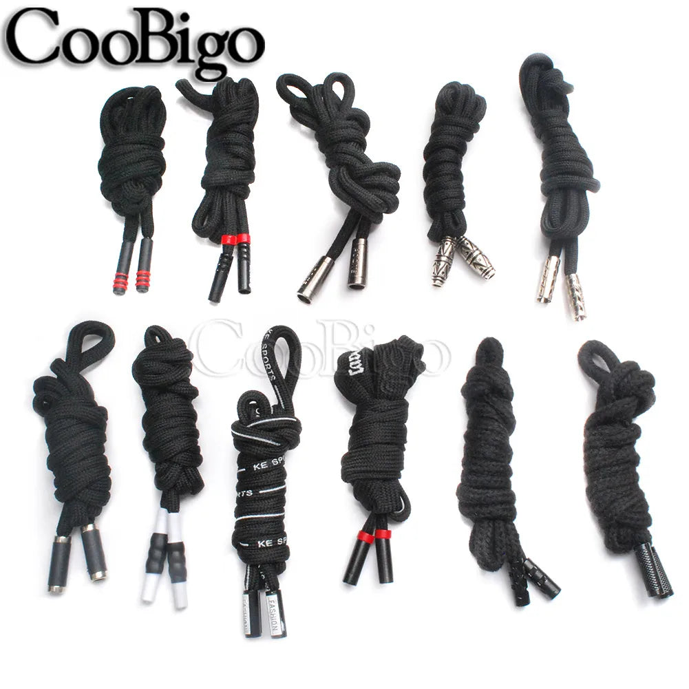 1pc Metal Head Cotton Rope Hoodies Drawstring Cord String Sweatpants Belt Shoelace Sports Pants Coat Clothes Accessory Durable