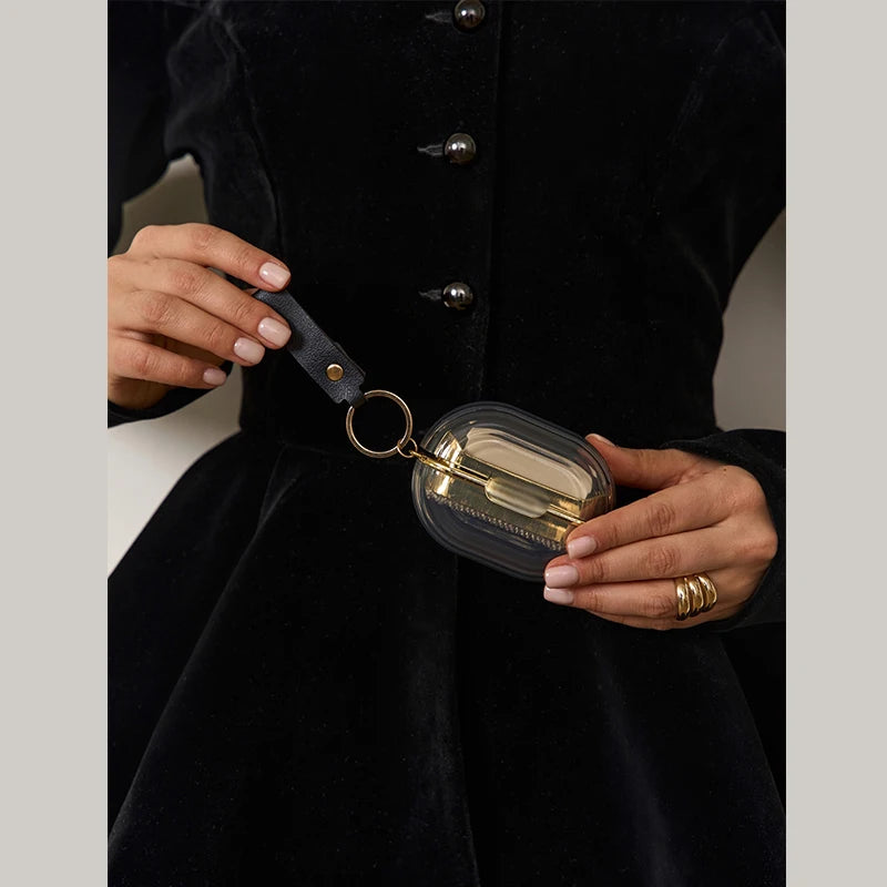 Elegant Black Women's Jacket Stand Collar Hollow Out Full Sleeve Waist-Closed Lady Coats 2026 Spring Chic Female Streetwear