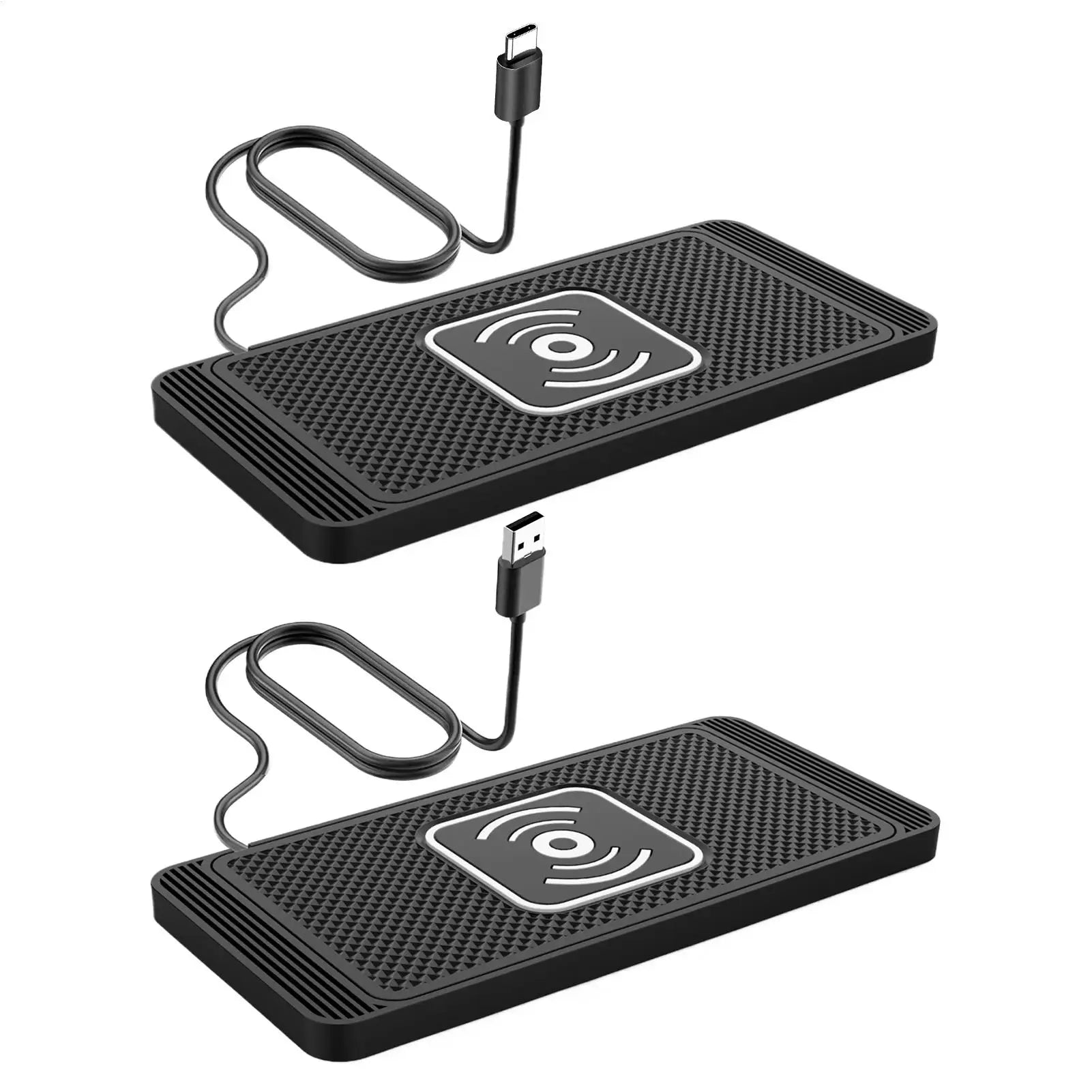 Wireless Phone Charger Wireless Car Charger Pad For Car 39 Inch Cable Automatic Sensing Non-Slip Charging Mat For Phone Vehicle